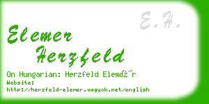 elemer herzfeld business card